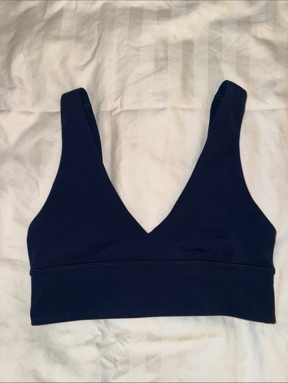lululemon athletica V-Neck Scoop Bralette in Dark Navy - Picture 2 of 3